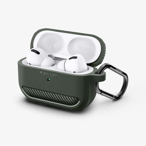 ACS05482 - Apple AirPods Pro 2 Case Rugged Armor in matte black showing the front